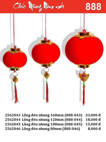 Lồng đèn nhung 120mm (888-044) (2562044)