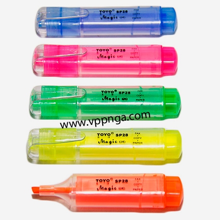 Viết dạ quang Toyo SP28, lá