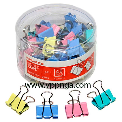 Kẹp bướm Hongjie 51mm màu (12c/lon)