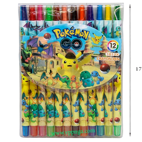 Chì màu sáp 12M, 1012 (A,B...), lớn (vặn)