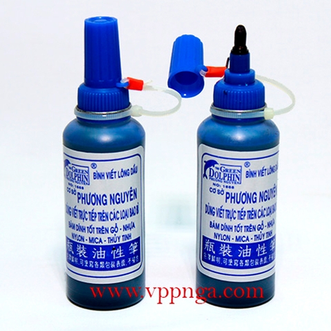 Bút lông dầu (loại chai) Phương Nguyên, xanh