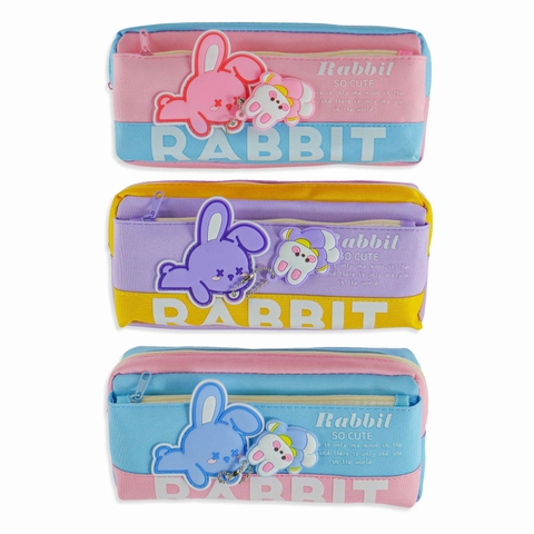 Hộp bút vải dây kéo hình thỏ Rabbit No:9197