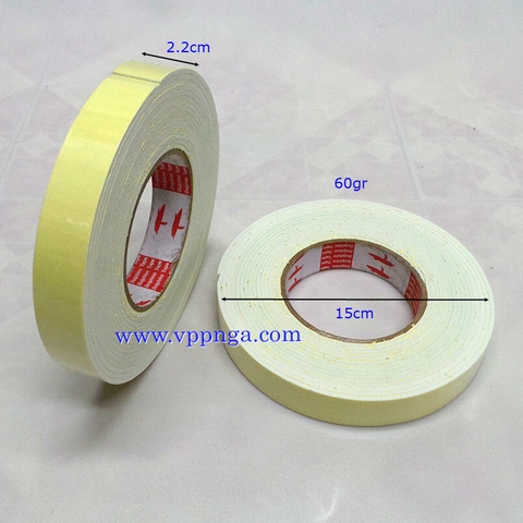 Băng keo xốp 2,2cm (60gr)