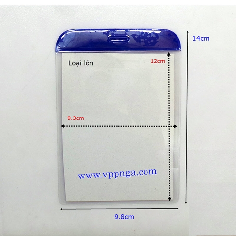 Bảng tên viền xanh lớn - đứng (10x14)cm, (030115)
