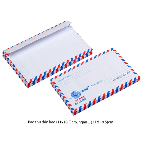 Bao thư dán keo (11x18.5)cm, ngắn