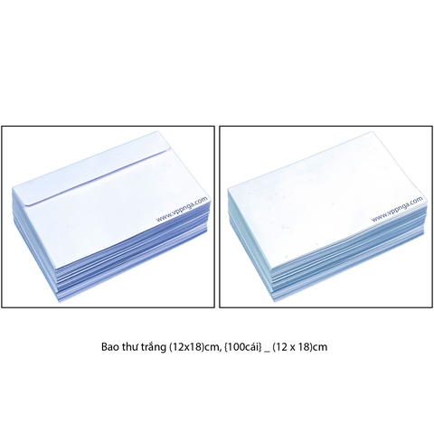 Bao thư trắng (12x18)cm, {100cái}