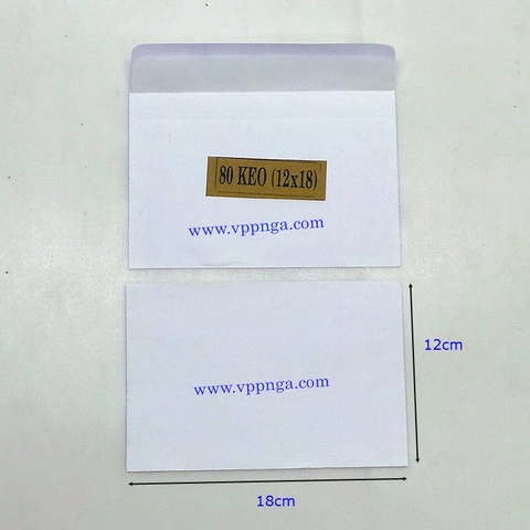 Bao thư trắng (12x18)cm, {100cái} có keo