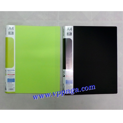 Bìa nhựa Thiên Long 20 lá A4 màu, TL (FO-DB007)
