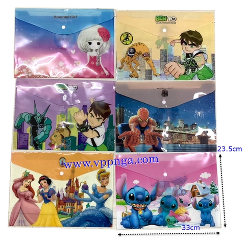 Bìa nhựa nút A4, hình H-35, 0318