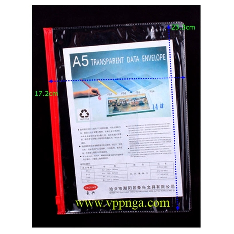 Bìa túi kéo nhựa A5, F54-14c