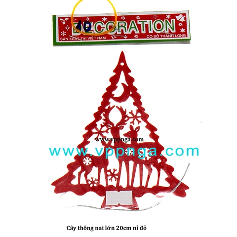 Cây thông nai lớn 20cm nỉ đỏ (2003109)