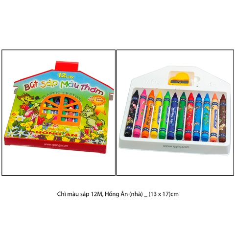 Chì màu sáp 12M, Hồng Ân (nhà)