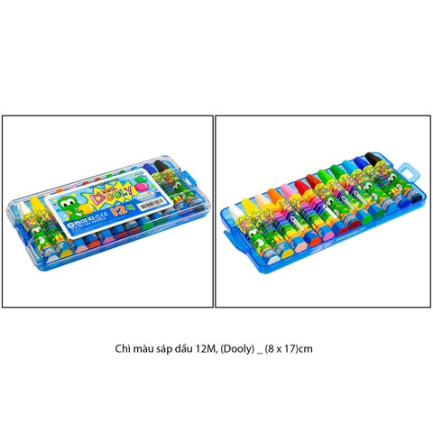 Chì màu sáp dầu 12M, (Dooly)