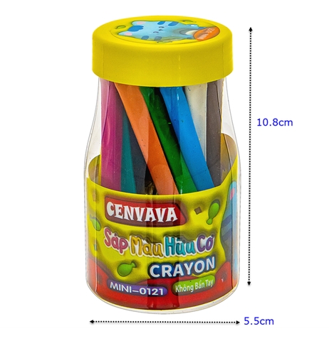 Chì màu sáp hữu cơ Gevava Mini-0121, 12 màu