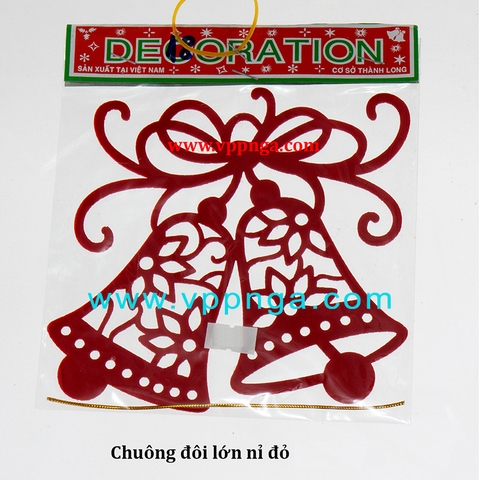 Chuông đôi lớn nỉ đỏ (2003118)