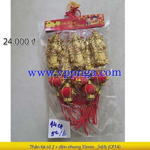 Thần tài số 2 + đèn nhung 35mm _5d/b (CP14)