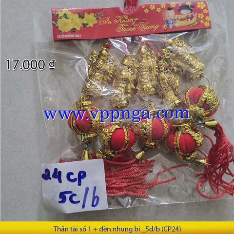 Thần tài số 1 + đèn nhung phước bi _5d/b (CP24)