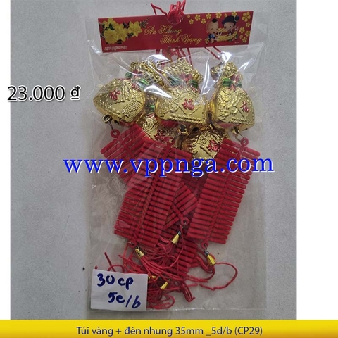 Túi vàng + đèn nhung 35mm _5d/b (CP29)