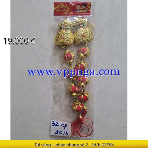 Túi vàng + pháo nhung số 2 _5d/b (CP30)