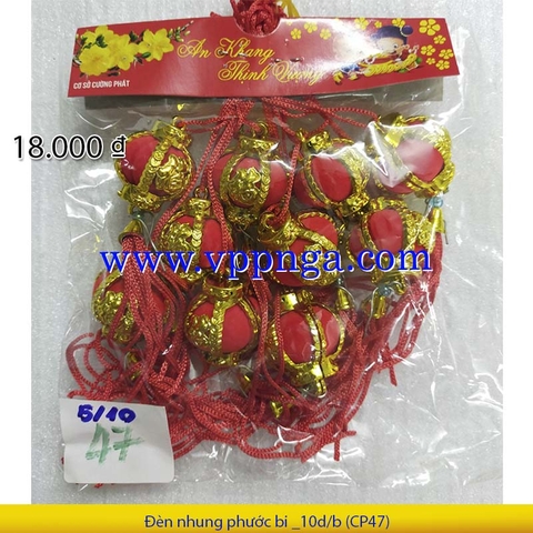 Đèn nhung phước bi _10d/b (CP47)
