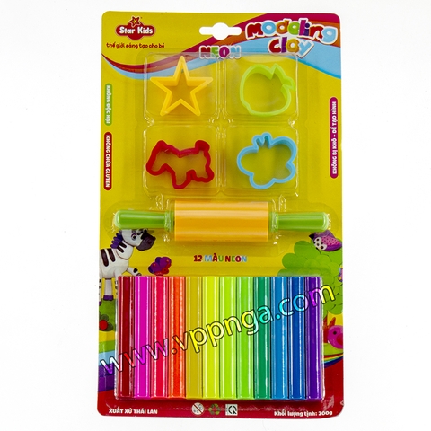 Đất nặn Star Kids, 12 màu (K-200/12C/5T)