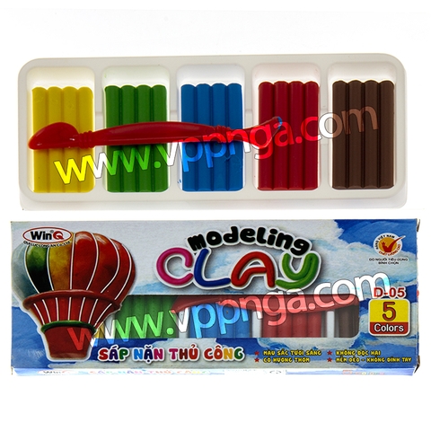 Đất nặn WinQ, 5 màu (D-05)
