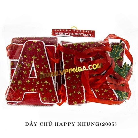 Dây chữ happy nhung lớn  (2005045)