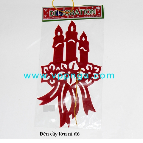 Đèn cầy lớn nỉ đỏ (2003115)