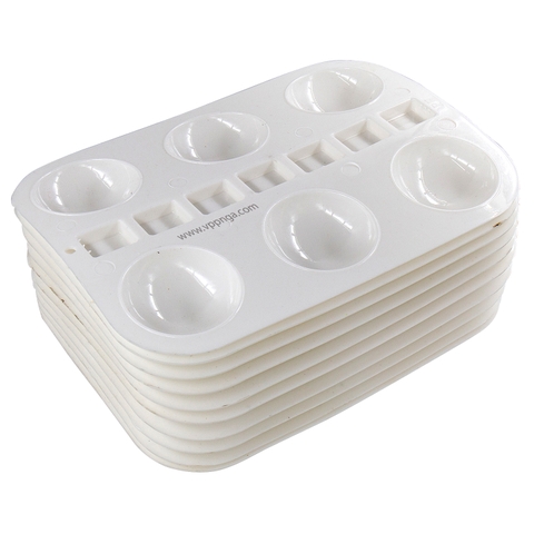 Dĩa pha màu 6 ô tròn, lớn (10c/lốc)