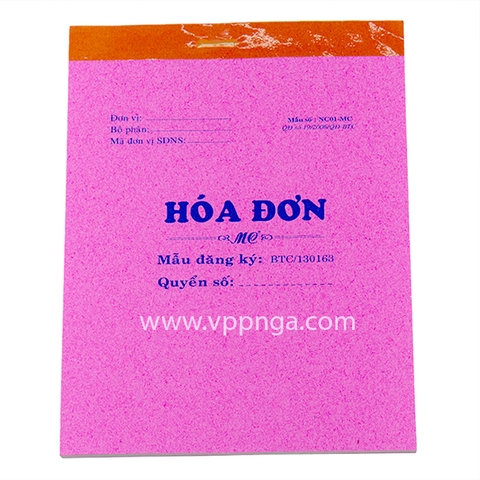 Phiếu hóa đơn mỏng (43 tờ) - in đỏ