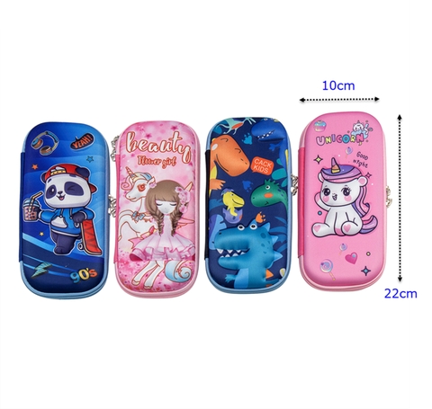 Hộp bút dây kéo hình nổi 3D (026384)