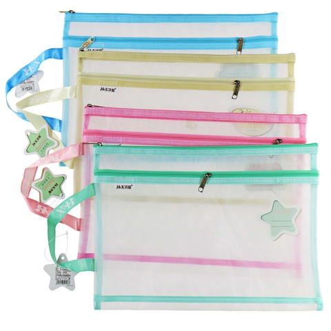 Hộp bút dây kéo lưới 2 dây kéo A4 9106