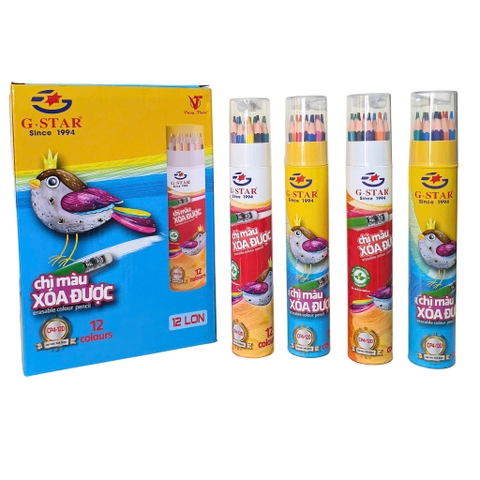 Bút Chì màu xóa được CP4-12D G-Star (12 Cây/Hộp)