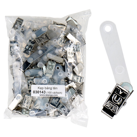 Kẹp bảng tên treo nhựa 030143 _(100c/b)