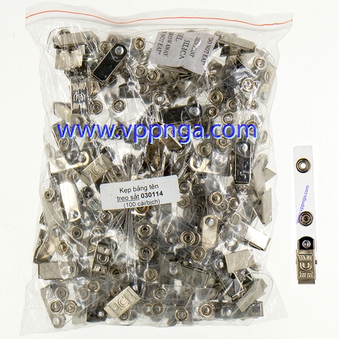 Kẹp bảng tên treo sắt 030114_ (100c/b)