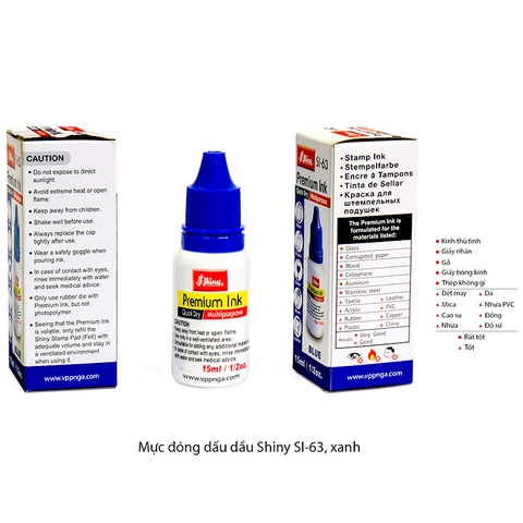 Mực đóng dấu dầu Shiny SI-62, đỏ