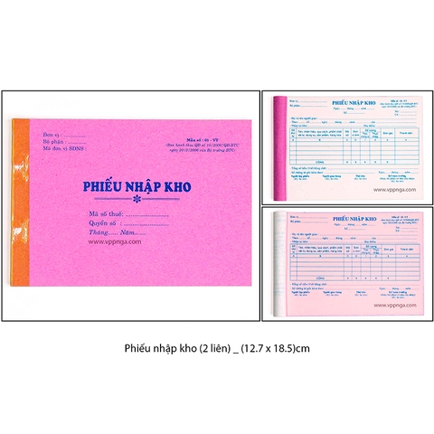 Phiếu nhập kho (2 liên)