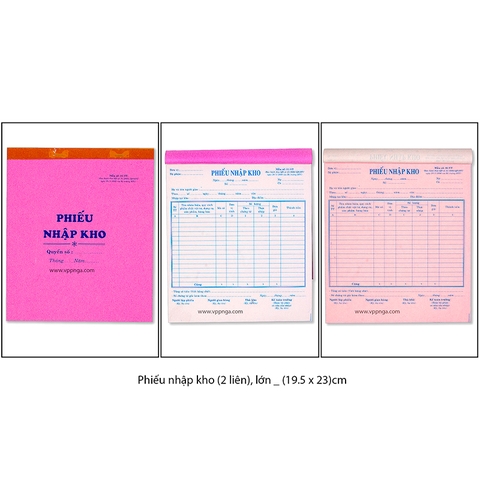 Phiếu nhập kho lớn (2 liên)