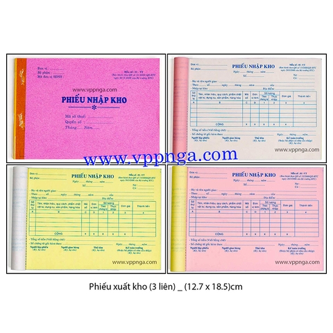 Phiếu nhập kho (3 liên)