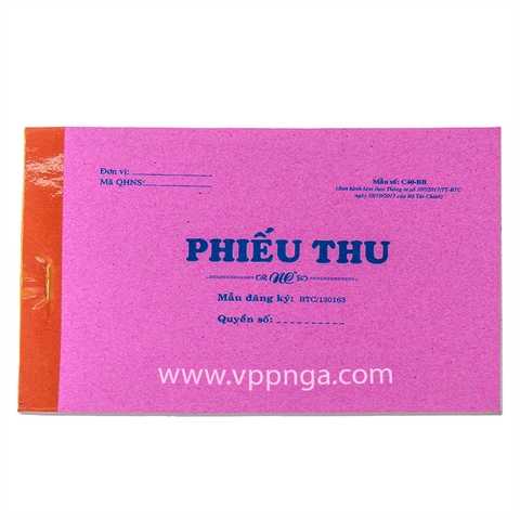 Phiếu thu (10 cuốn/gói)