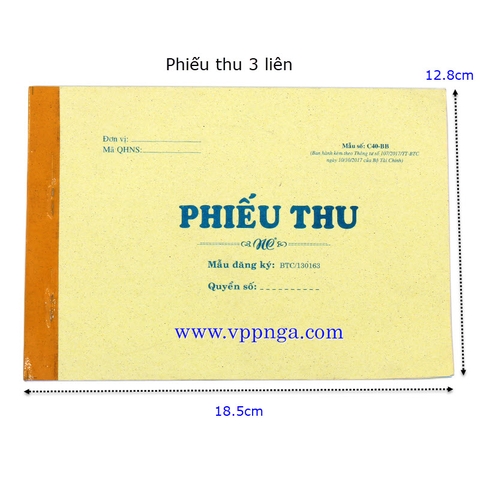 Phiếu thu (3 liên)