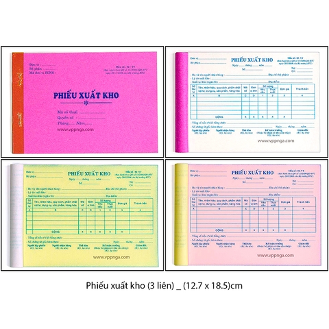 Phiếu xuất kho (3 liên)