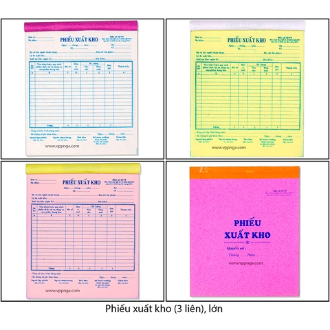 Phiếu xuất kho lớn (3 liên)