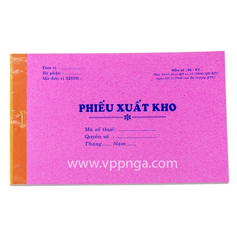 Phiếu xuất kho (10 cuốn/gói)