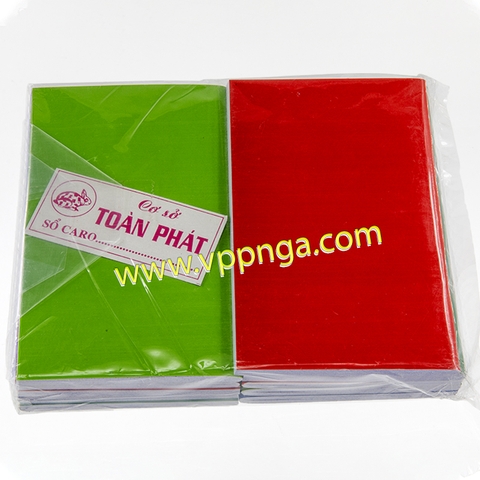 Sổ Caro Dày bìa màu, kiểu dọc (7.9x11)cm, 96 trang (10 cuốn/lốc)