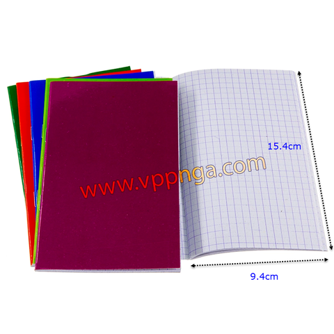Sổ Caro Mỏng bìa màu, kiểu dọc (9.4x15.4)cm, 56 trang (1 cuốn)