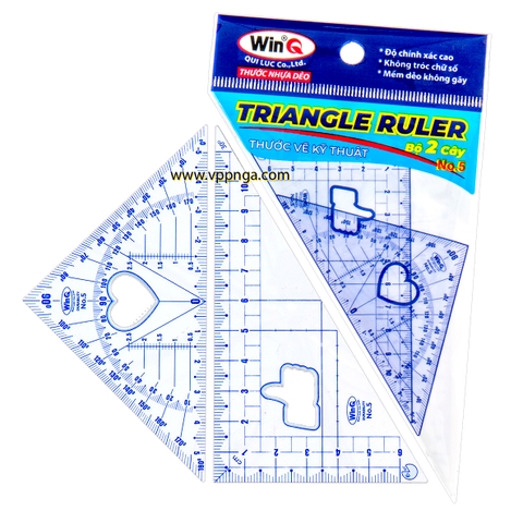 Thước Eke WinQ nhỏ, No.5 (2c/bộ)