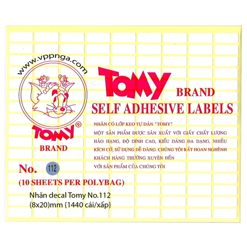 Nhãn decal Tomy 117