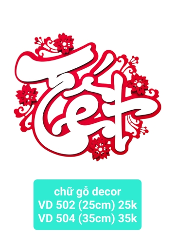 Chữ tết decor 35cm (VD504) (2561504) (HÀNG NEW 2025)