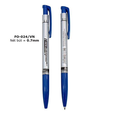 Viết bi bấm TL, FO-024/VN (0.7mm), xanh